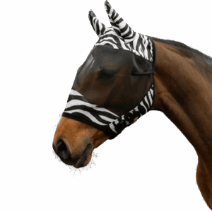 Covalliero Vliegenmasker Zebra met oorbescherming